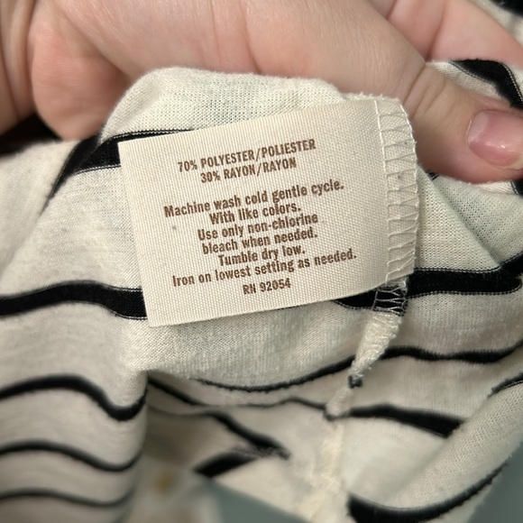 Decree Black and White Striped Top - Picture 4 of 4